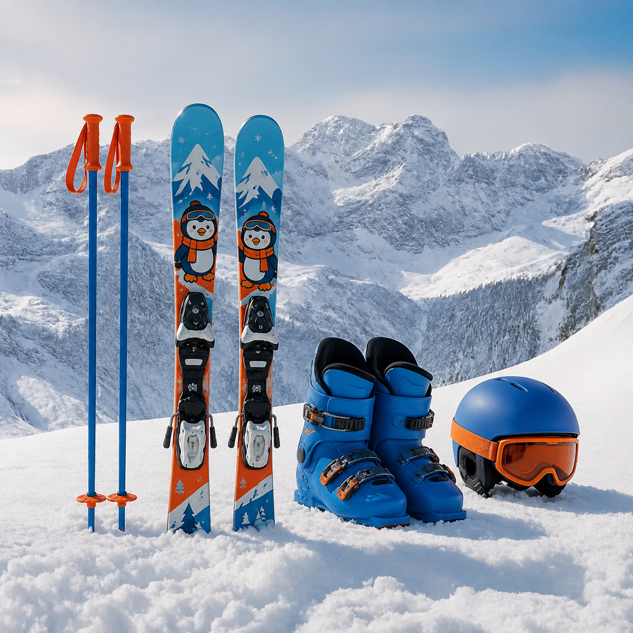 Pack Ski Niño — ski junior, botas y casco
